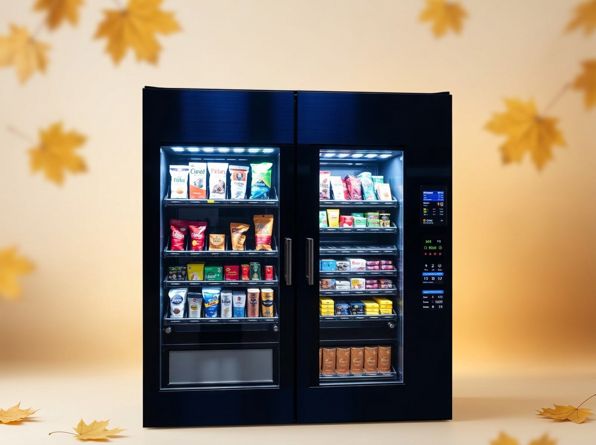 Smart vending machine with touchscreen and product display